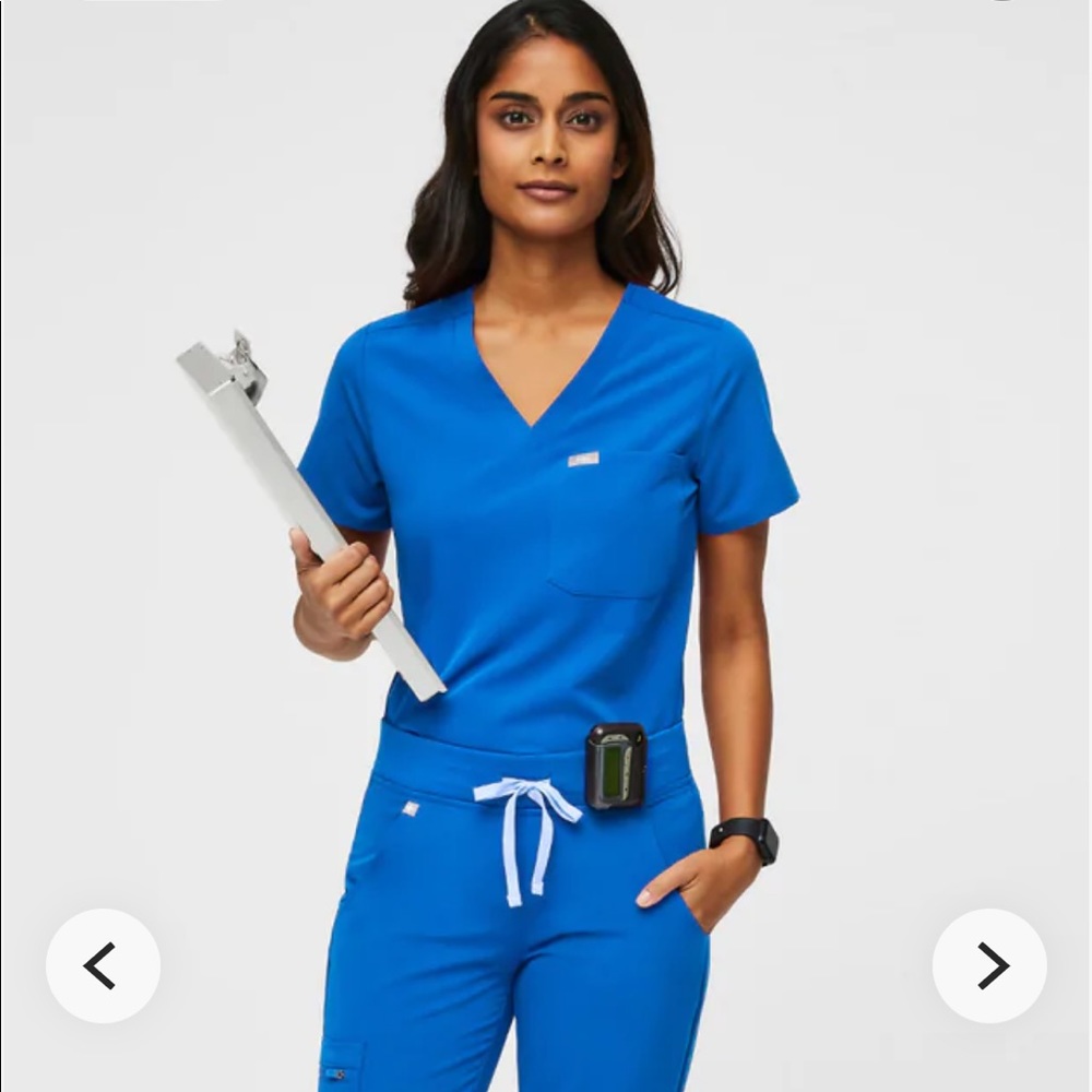 Figs Catarina Royal Blue Scrub Top